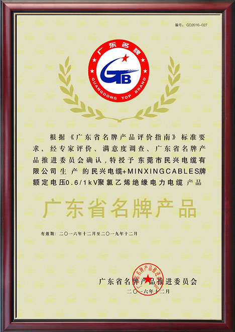 广东省名牌产品