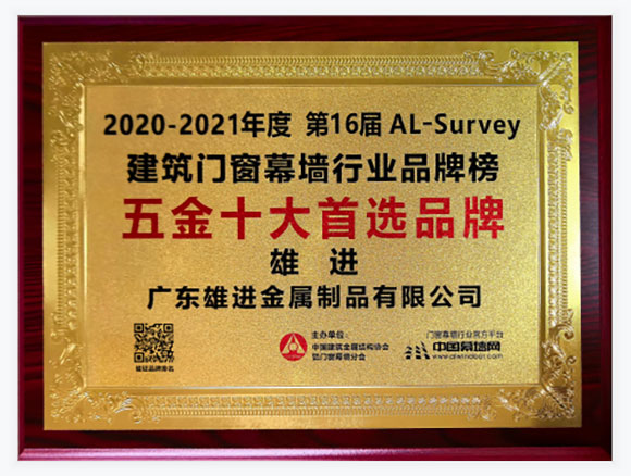 门窗幕墙行业五金十大首选品牌